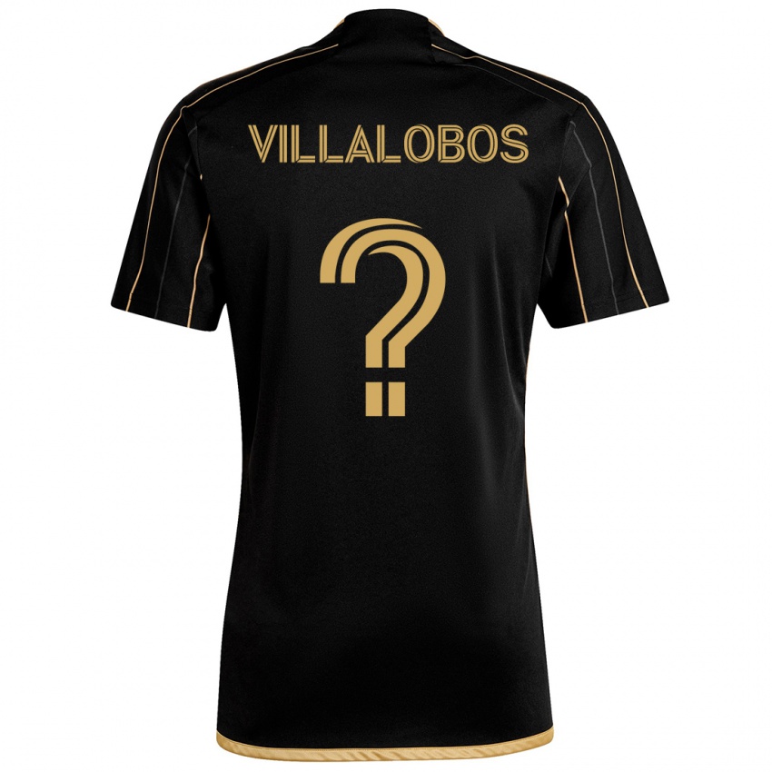 Niño Camiseta Kristian Villalobos #0 Oro Negro 1ª Equipación 2024/25 La Camisa Perú