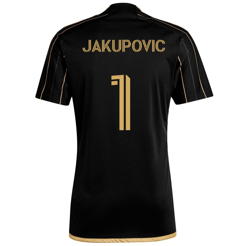 Niño Camiseta Eldin Jakupović #1 Oro Negro 1ª Equipación 2024/25 La Camisa Perú