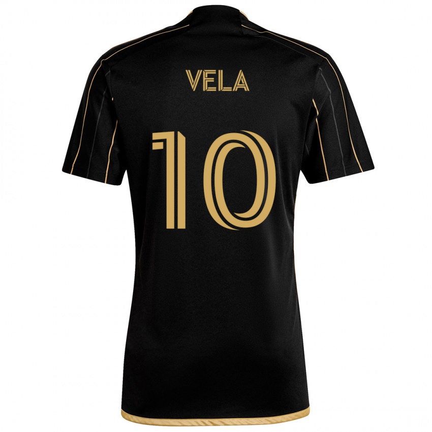 Niño Camiseta Carlos Vela #10 Oro Negro 1ª Equipación 2024/25 La Camisa Perú