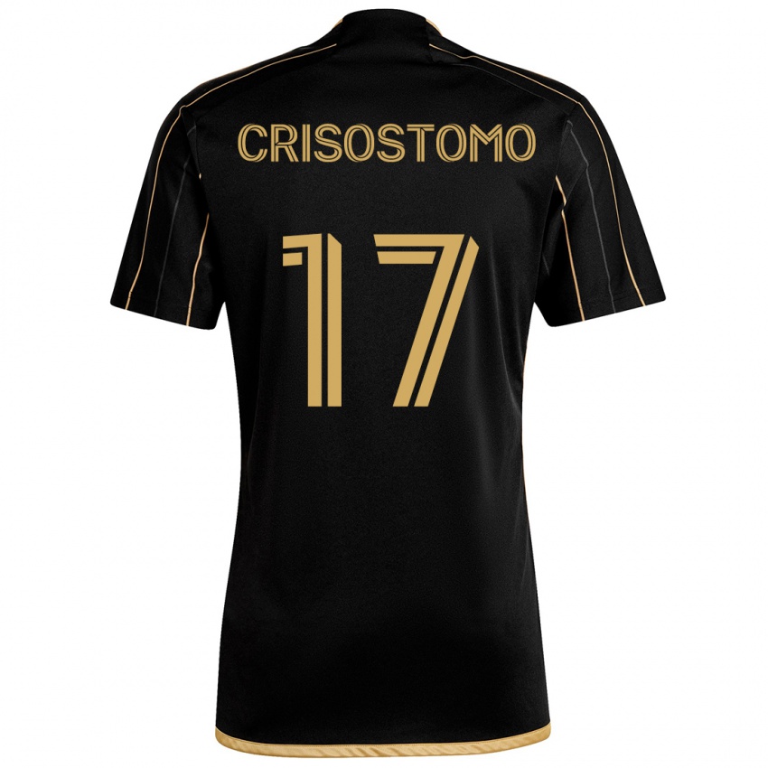 Niño Camiseta Danny Crisostomo #17 Oro Negro 1ª Equipación 2024/25 La Camisa Perú