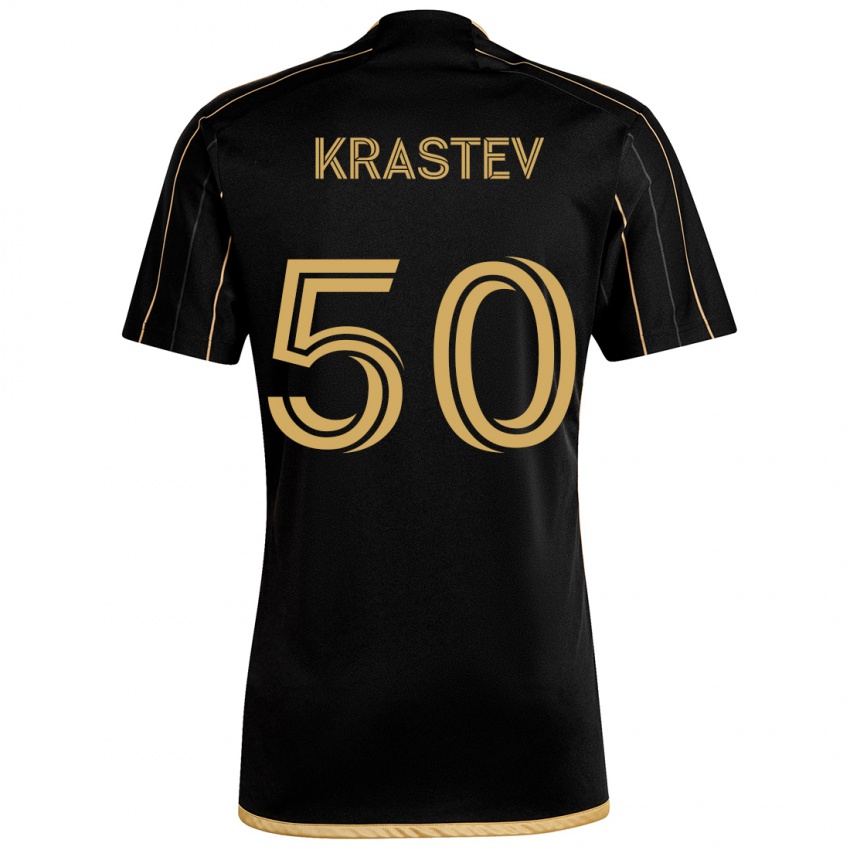 Niño Camiseta Filip Krastev #50 Oro Negro 1ª Equipación 2024/25 La Camisa Perú