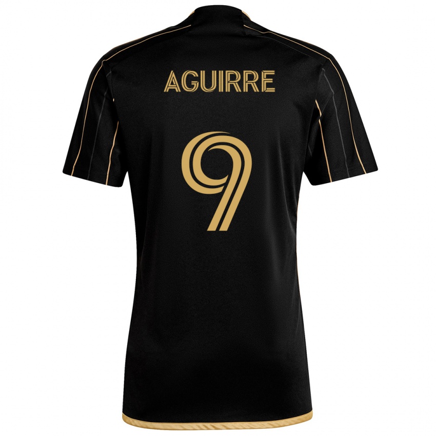 Niño Camiseta Dustin Aguirre #9 Oro Negro 1ª Equipación 2024/25 La Camisa Perú