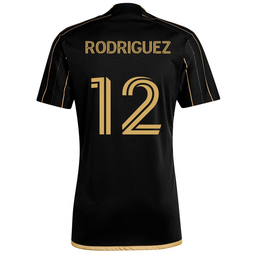 Niño Camiseta Jeremi Rodríguez #12 Oro Negro 1ª Equipación 2024/25 La Camisa Perú