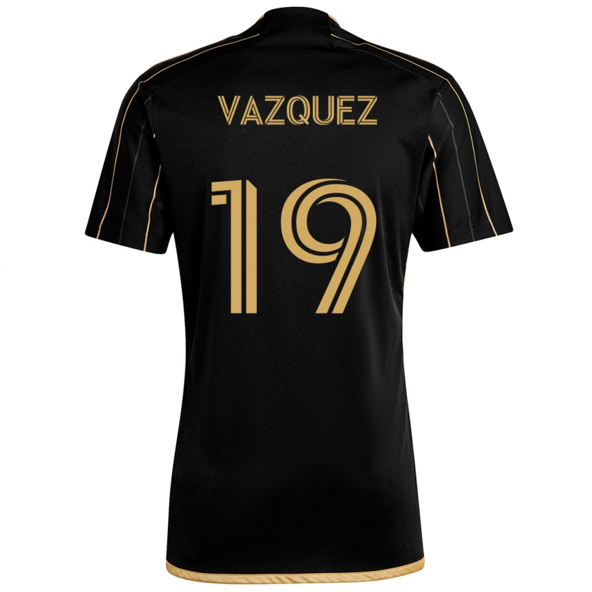 Niño Camiseta Favian Vazquez #19 Oro Negro 1ª Equipación 2024/25 La Camisa Perú