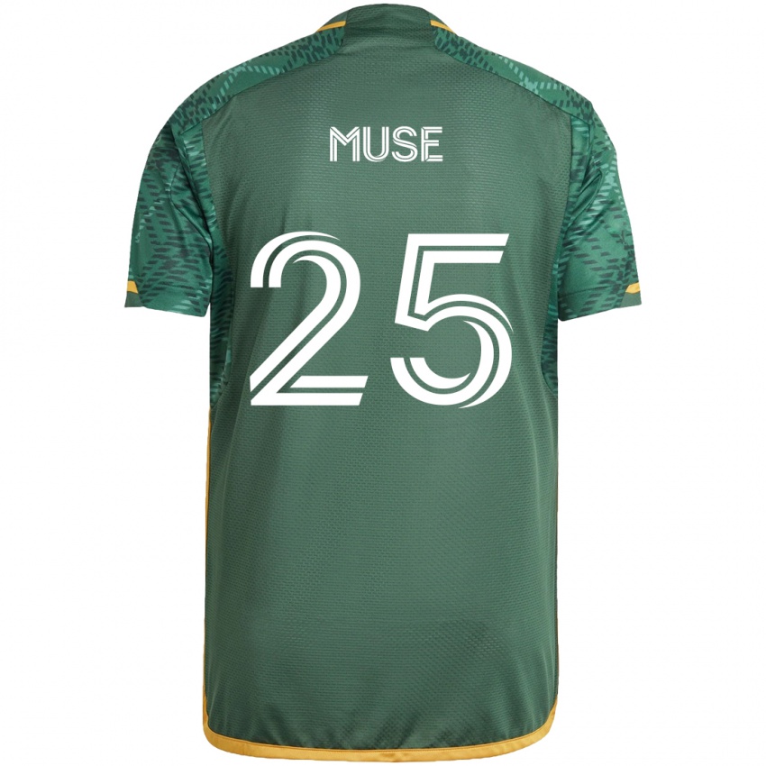 Niño Camiseta Trey Muse #25 Verde Naranja 1ª Equipación 2024/25 La Camisa Perú