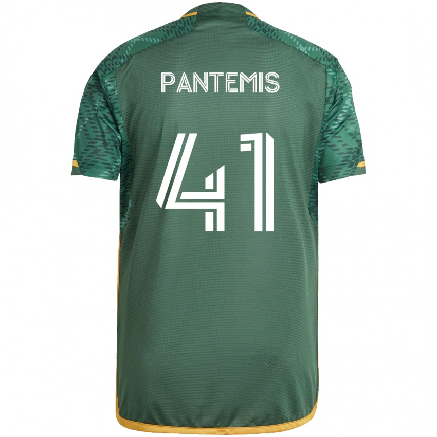 Niño Camiseta James Pantemis #41 Verde Naranja 1ª Equipación 2024/25 La Camisa Perú