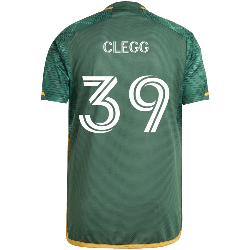 Niño Camiseta Tyler Clegg #39 Verde Naranja 1ª Equipación 2024/25 La Camisa Perú