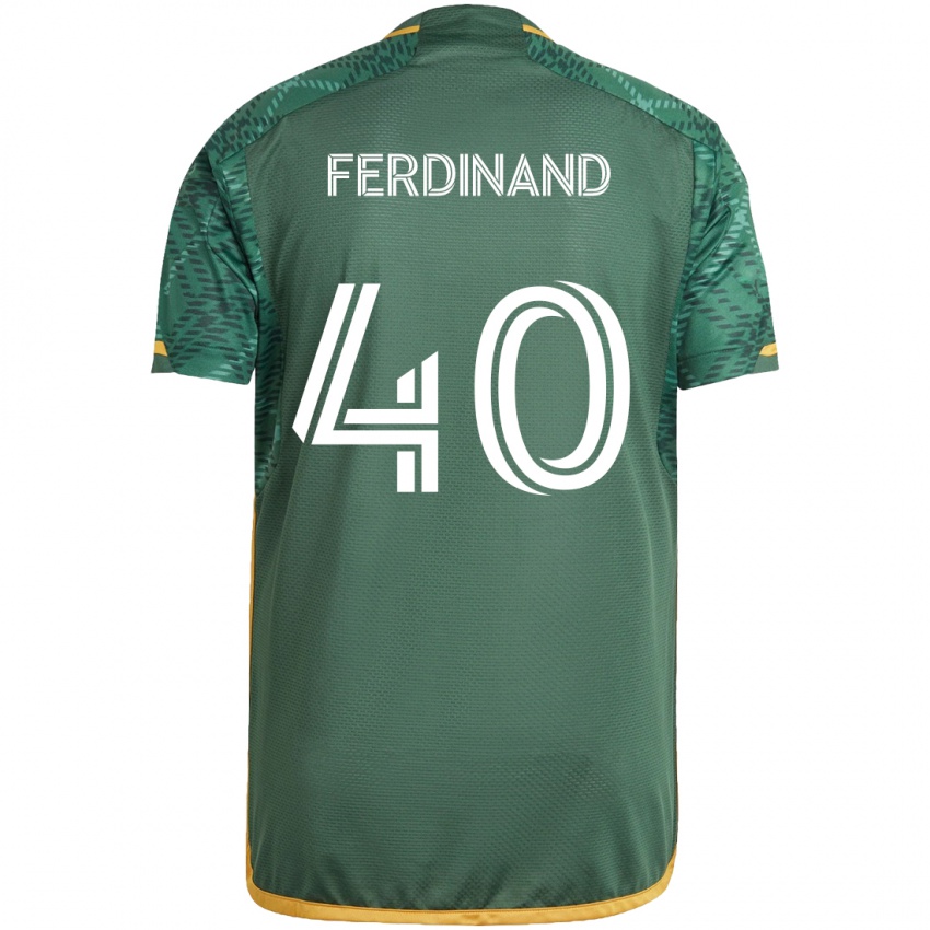 Niño Camiseta Keesean Ferdinand #40 Verde Naranja 1ª Equipación 2024/25 La Camisa Perú