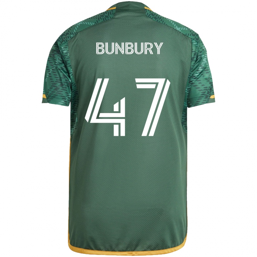 Niño Camiseta Mataeo Bunbury #47 Verde Naranja 1ª Equipación 2024/25 La Camisa Perú