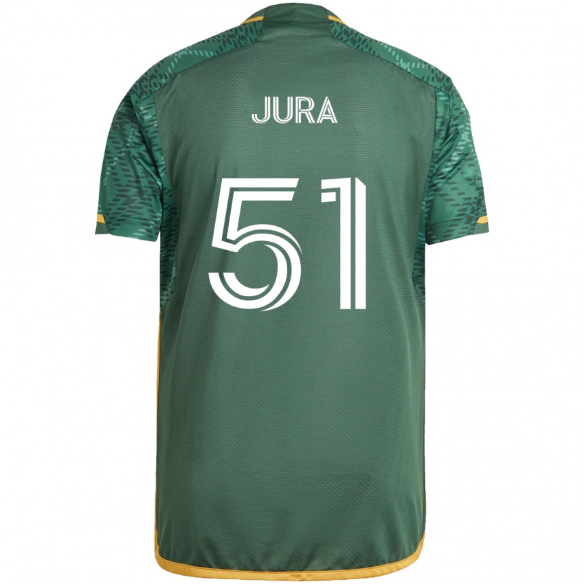 Niño Camiseta Sawyer Jura #51 Verde Naranja 1ª Equipación 2024/25 La Camisa Perú