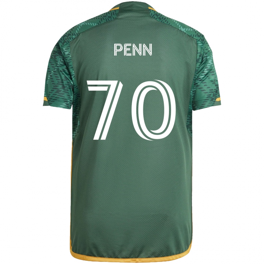 Niño Camiseta Josh Penn #70 Verde Naranja 1ª Equipación 2024/25 La Camisa Perú