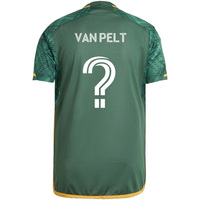 Niño Camiseta Kennan Van Pelt #0 Verde Naranja 1ª Equipación 2024/25 La Camisa Perú