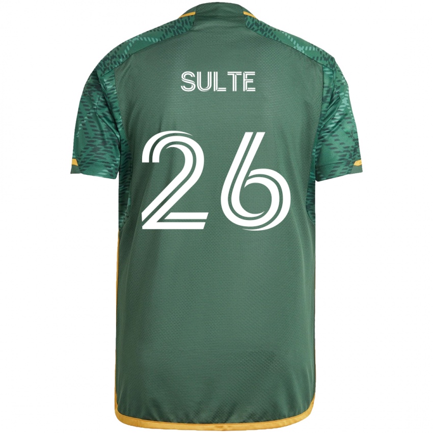 Niño Camiseta Hunter Sulte #26 Verde Naranja 1ª Equipación 2024/25 La Camisa Perú