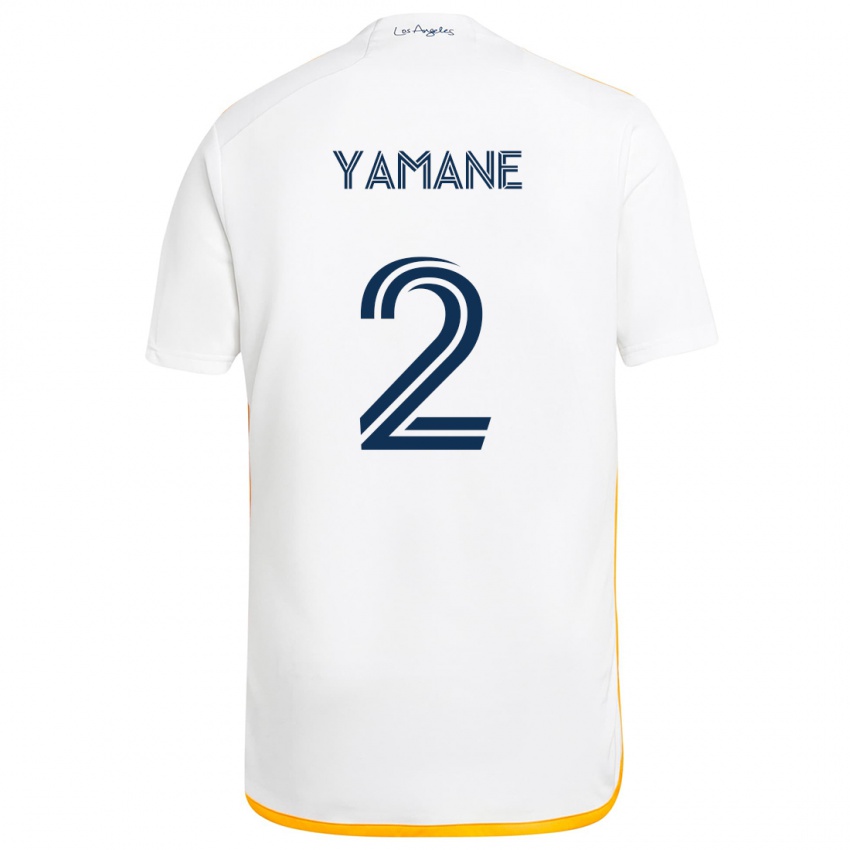 Niño Camiseta Miki Yamane #2 Blanco Amarillo 1ª Equipación 2024/25 La Camisa Perú