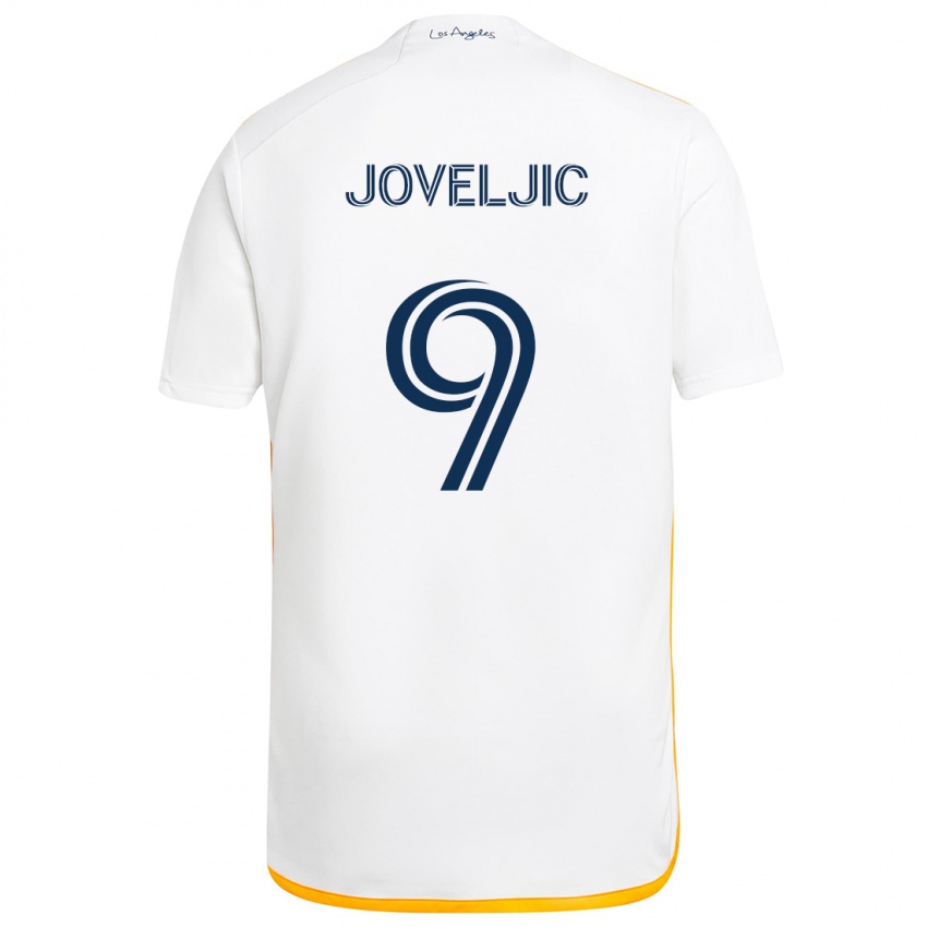 Niño Camiseta Dejan Joveljic #9 Blanco Amarillo 1ª Equipación 2024/25 La Camisa Perú