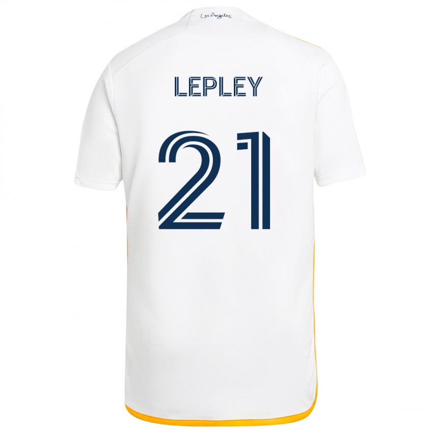 Niño Camiseta Tucker Lepley #21 Blanco Amarillo 1ª Equipación 2024/25 La Camisa Perú