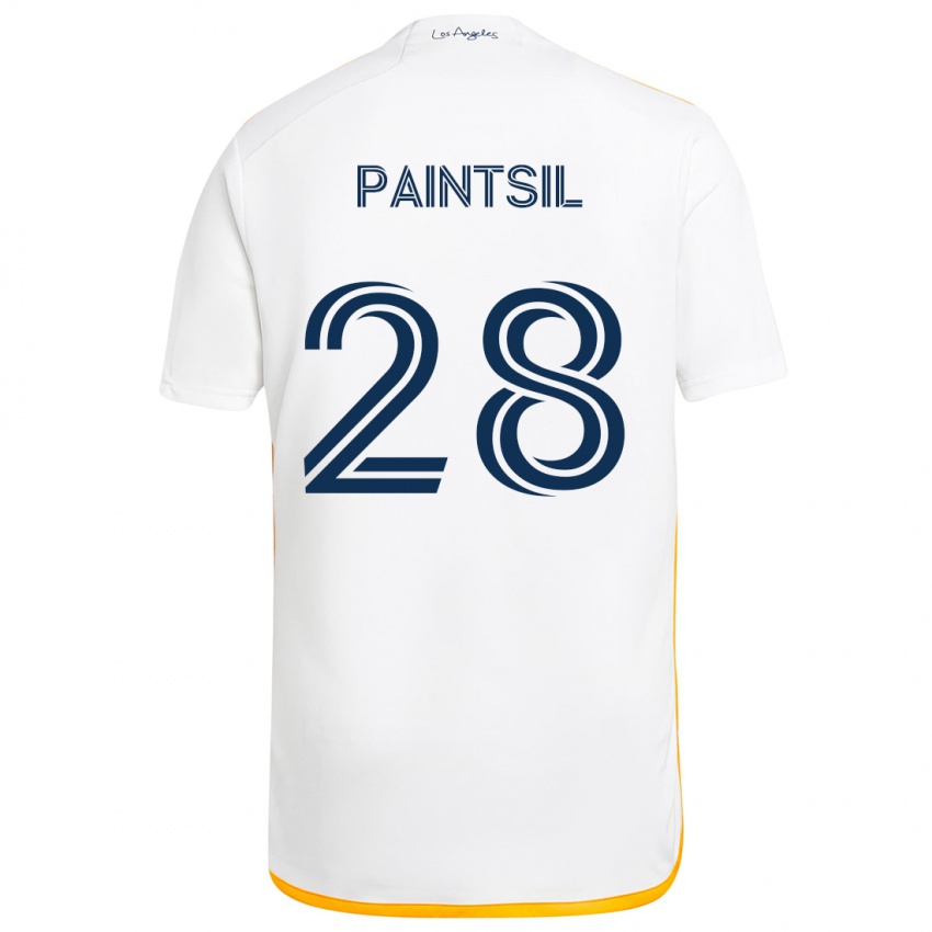 Niño Camiseta Joseph Paintsil #28 Blanco Amarillo 1ª Equipación 2024/25 La Camisa Perú