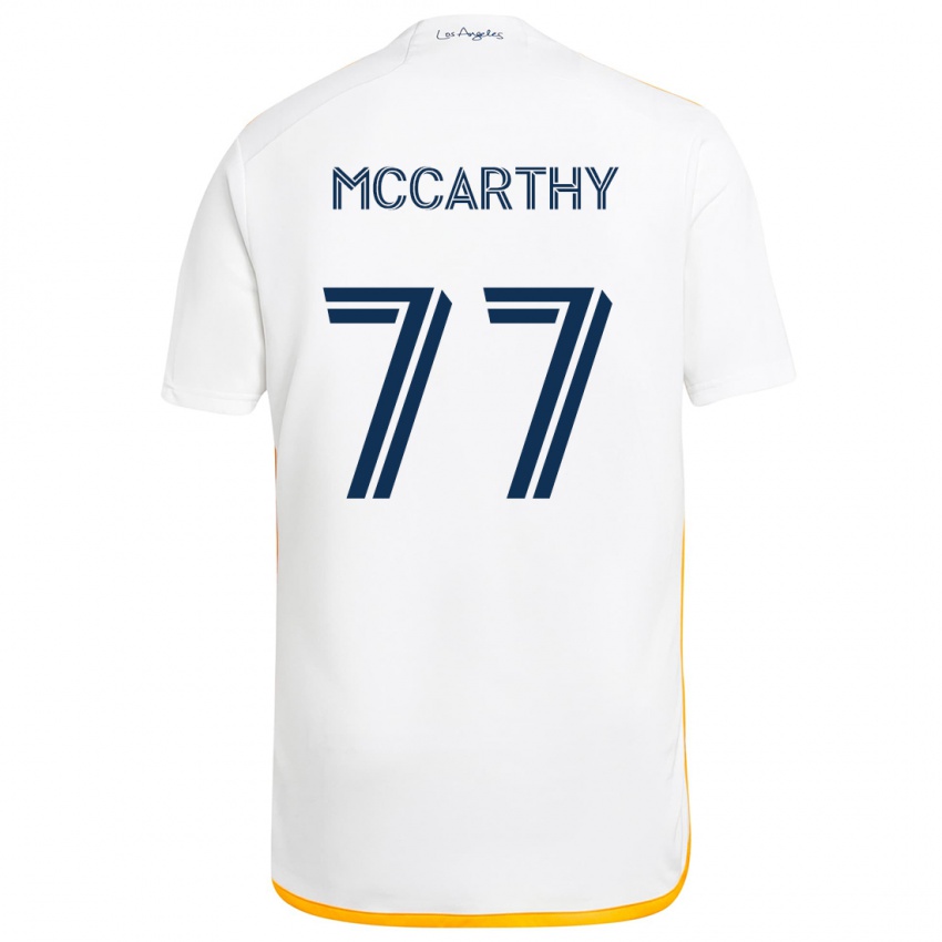 Niño Camiseta John Mccarthy #77 Blanco Amarillo 1ª Equipación 2024/25 La Camisa Perú