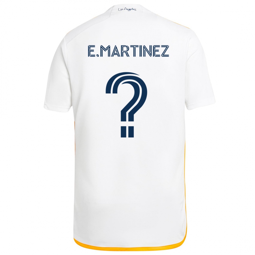 Niño Camiseta Enrique Martinez #0 Blanco Amarillo 1ª Equipación 2024/25 La Camisa Perú