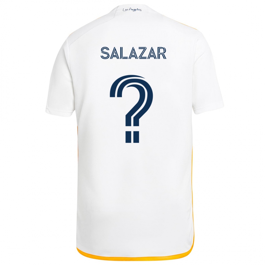 Niño Camiseta Enrique Salazar #0 Blanco Amarillo 1ª Equipación 2024/25 La Camisa Perú