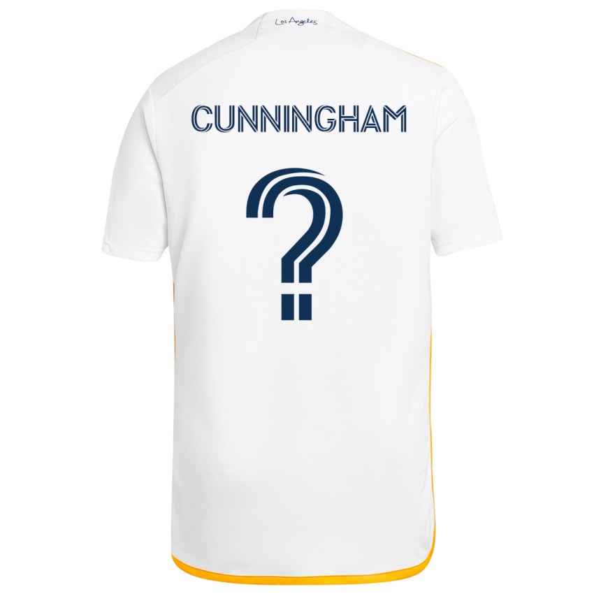 Niño Camiseta Joaquin Cunningham #0 Blanco Amarillo 1ª Equipación 2024/25 La Camisa Perú