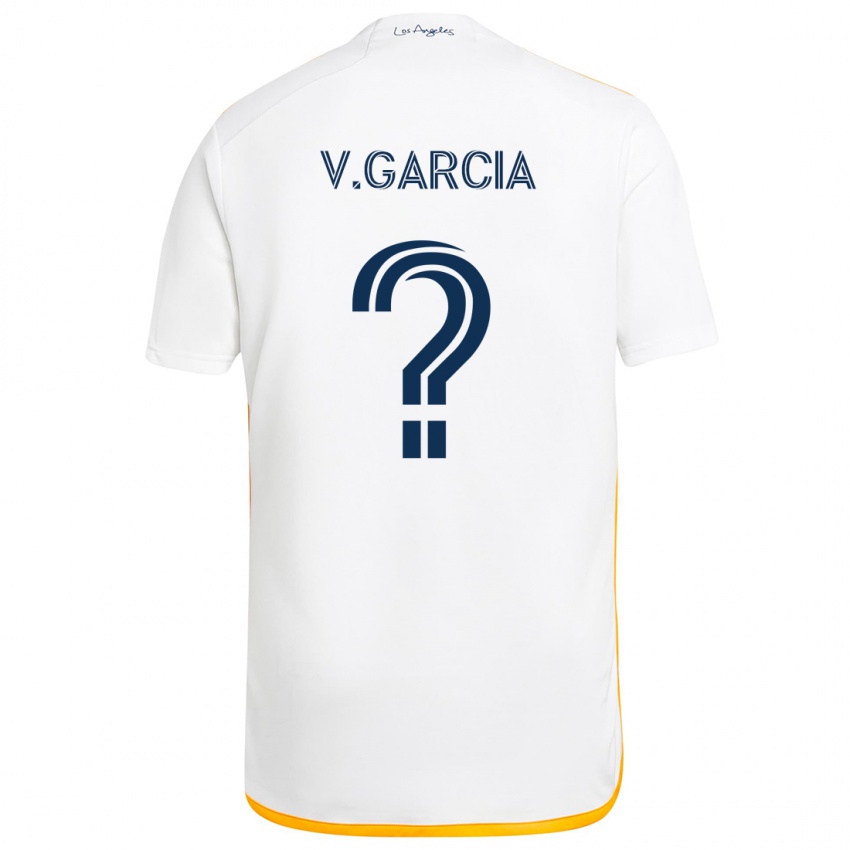 Niño Camiseta Vicente Garcia #0 Blanco Amarillo 1ª Equipación 2024/25 La Camisa Perú