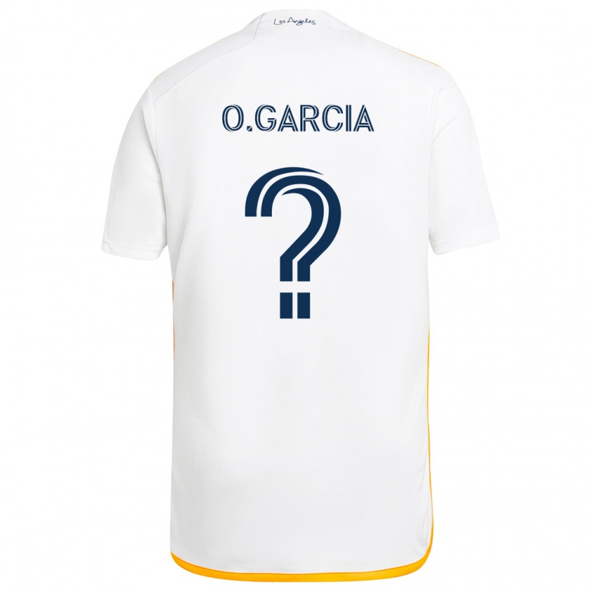 Niño Camiseta Omar Garcia #0 Blanco Amarillo 1ª Equipación 2024/25 La Camisa Perú