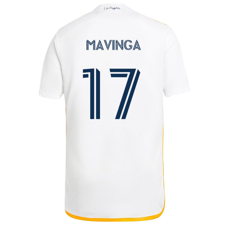 Niño Camiseta Chris Mavinga #17 Blanco Amarillo 1ª Equipación 2024/25 La Camisa Perú