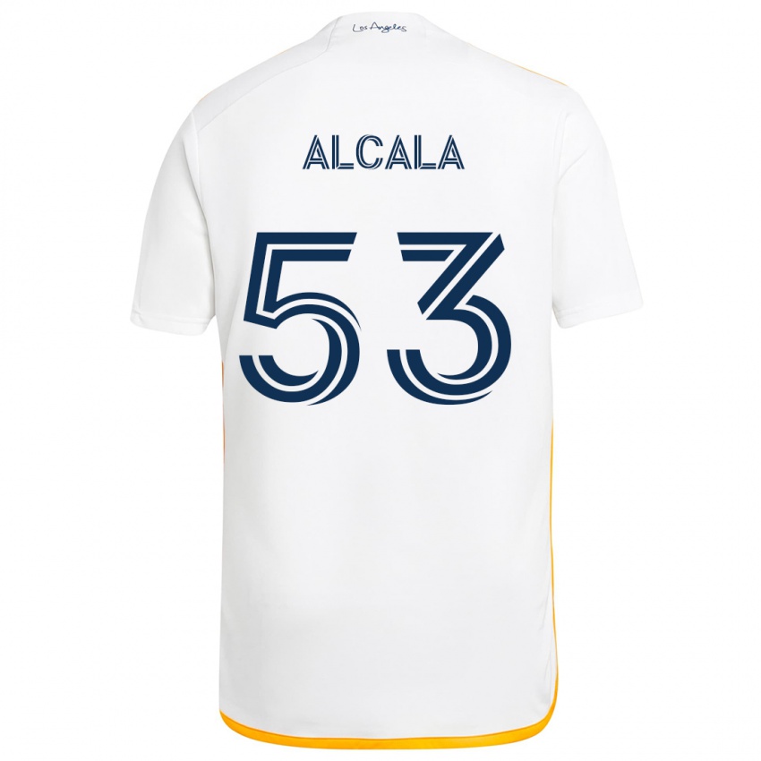 Niño Camiseta Álex Alcalá #53 Blanco Amarillo 1ª Equipación 2024/25 La Camisa Perú