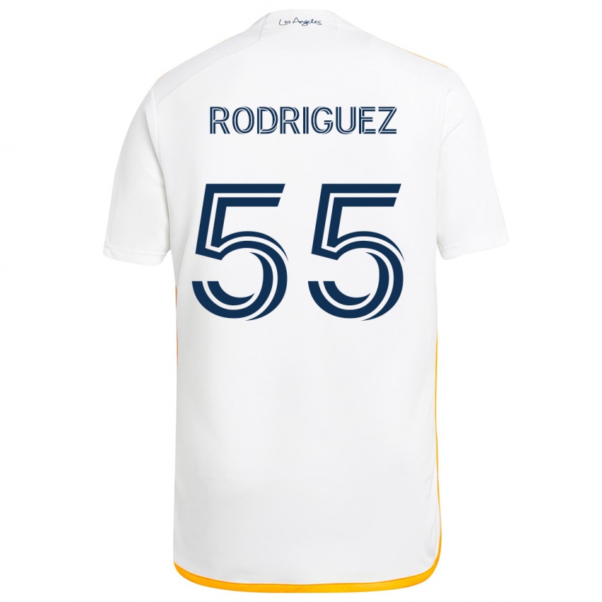 Niño Camiseta Diego Rodriguez #55 Blanco Amarillo 1ª Equipación 2024/25 La Camisa Perú