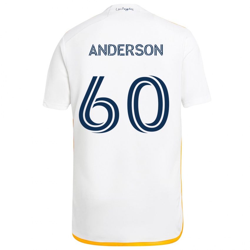 Niño Camiseta Nolan Anderson #60 Blanco Amarillo 1ª Equipación 2024/25 La Camisa Perú