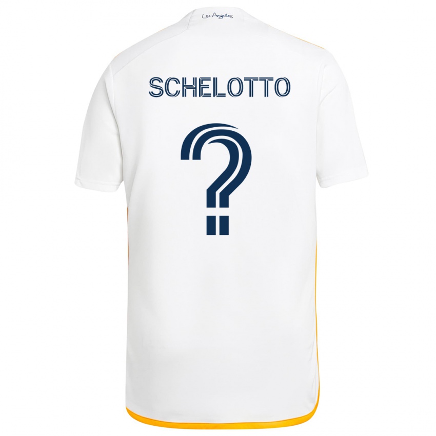 Niño Camiseta Nicolas Barros Schelotto #0 Blanco Amarillo 1ª Equipación 2024/25 La Camisa Perú