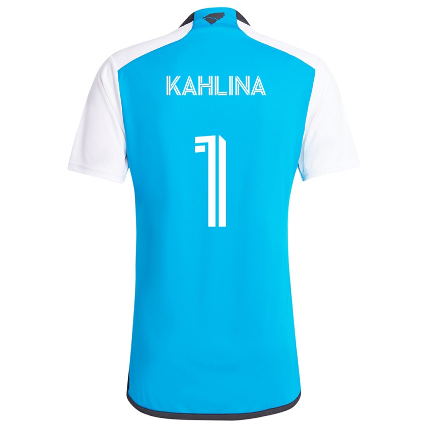 Niño Camiseta Kristijan Kahlina #1 Azul Blanco 1ª Equipación 2024/25 La Camisa Perú