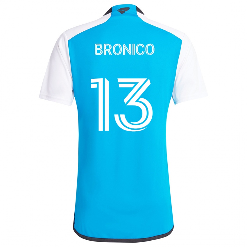 Niño Camiseta Brandt Bronico #13 Azul Blanco 1ª Equipación 2024/25 La Camisa Perú