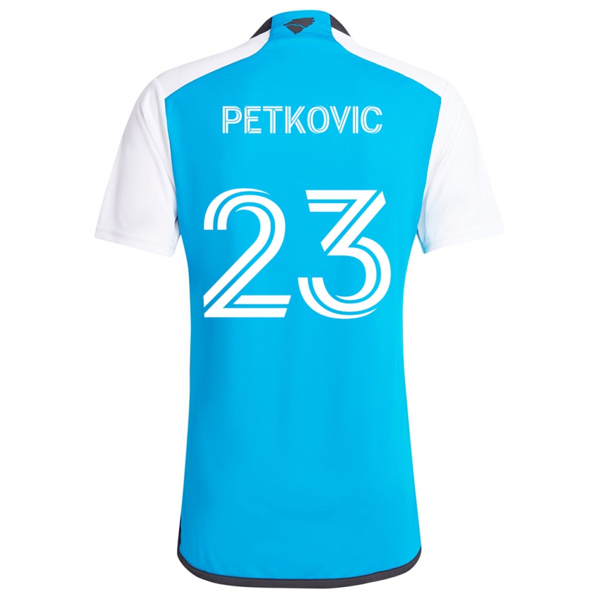 Niño Camiseta Nikola Petkovic #23 Azul Blanco 1ª Equipación 2024/25 La Camisa Perú