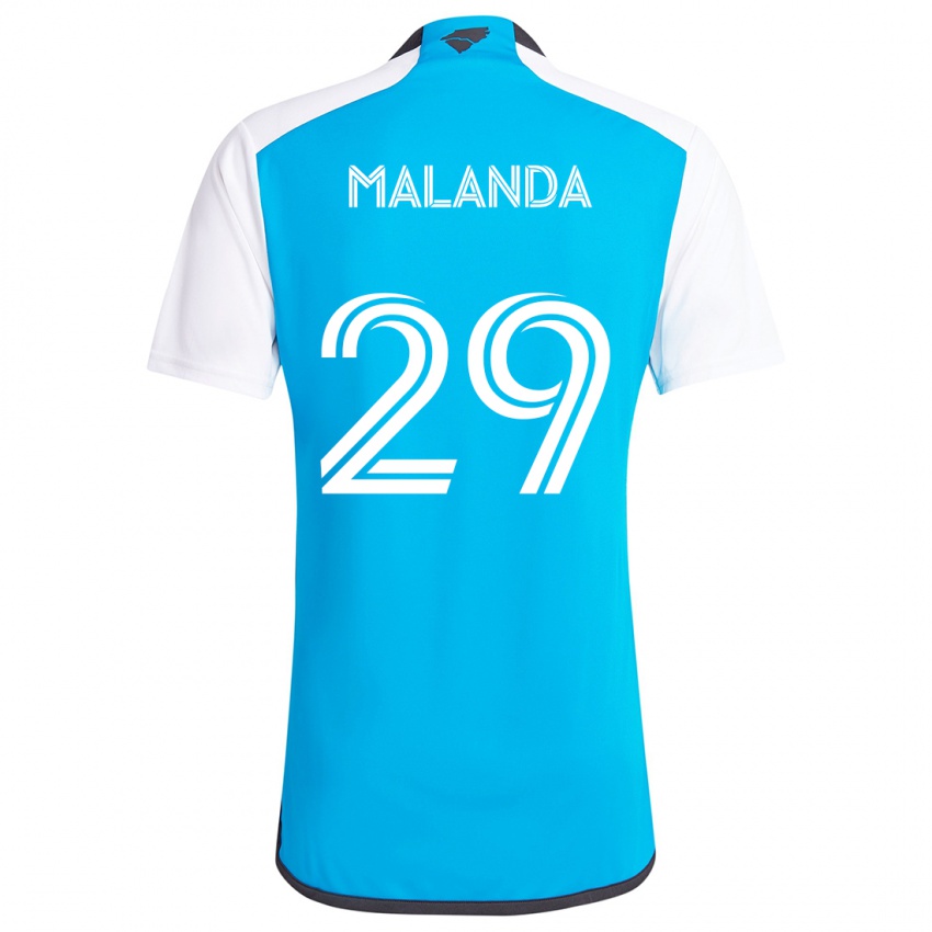 Niño Camiseta Adilson Malanda #29 Azul Blanco 1ª Equipación 2024/25 La Camisa Perú