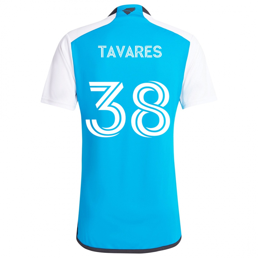 Niño Camiseta Iuri Tavares #38 Azul Blanco 1ª Equipación 2024/25 La Camisa Perú