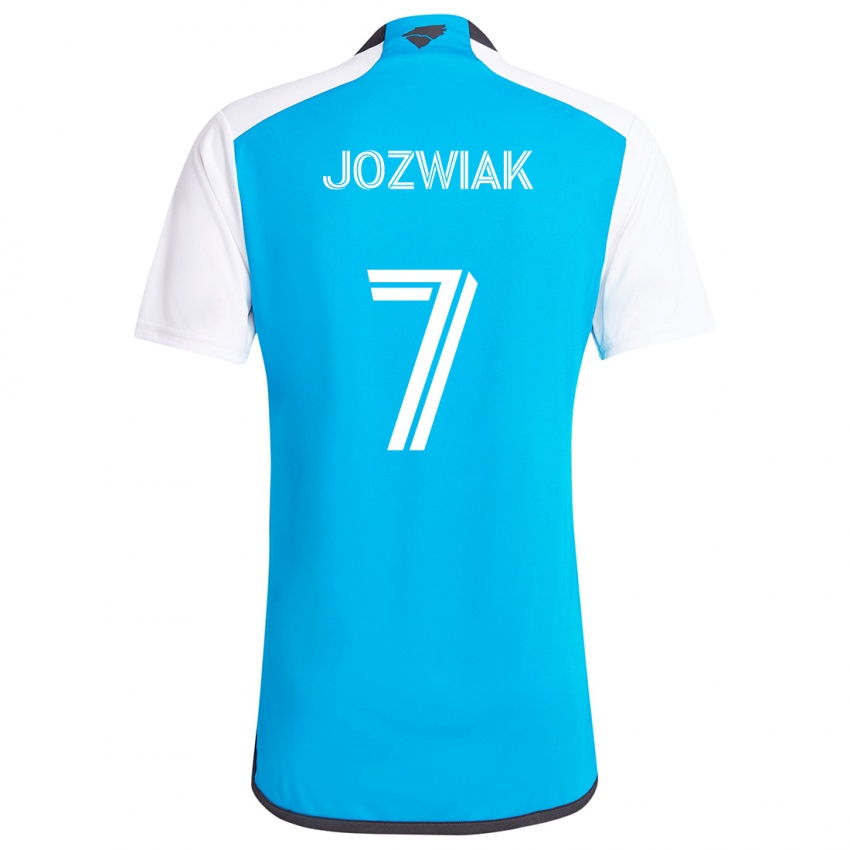 Niño Camiseta Kamil Józwiak #7 Azul Blanco 1ª Equipación 2024/25 La Camisa Perú