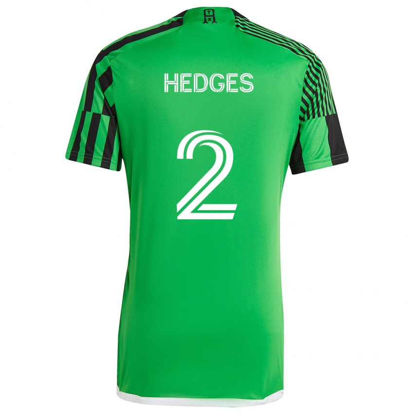 Niño Camiseta Matt Hedges #2 Verde Negro 1ª Equipación 2024/25 La Camisa Perú