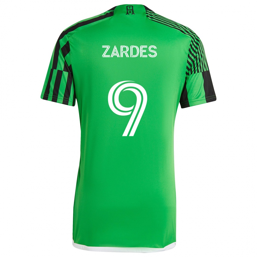 Niño Camiseta Gyasi Zardes #9 Verde Negro 1ª Equipación 2024/25 La Camisa Perú