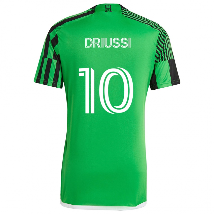 Niño Camiseta Sebastián Driussi #10 Verde Negro 1ª Equipación 2024/25 La Camisa Perú