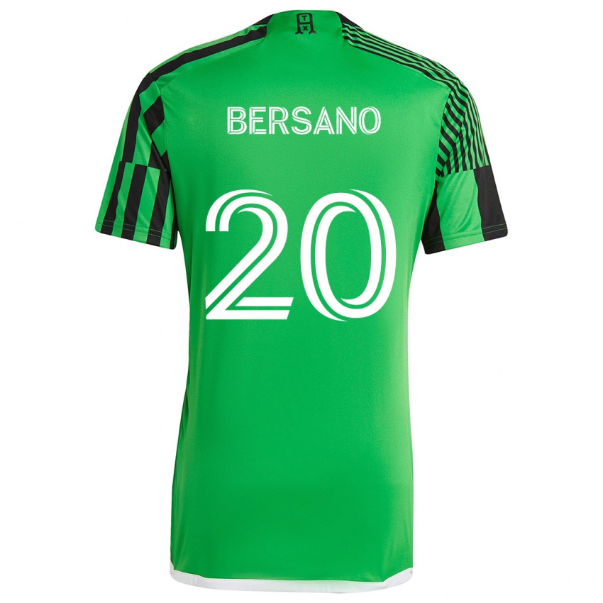 Niño Camiseta Matt Bersano #20 Verde Negro 1ª Equipación 2024/25 La Camisa Perú