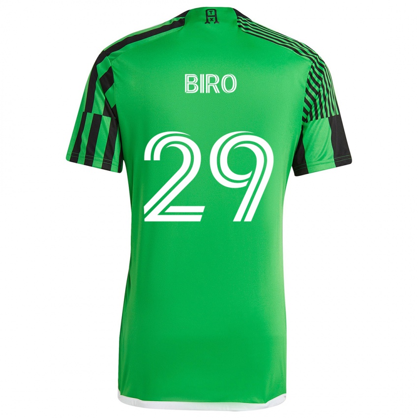 Niño Camiseta Guilherme Biro #29 Verde Negro 1ª Equipación 2024/25 La Camisa Perú