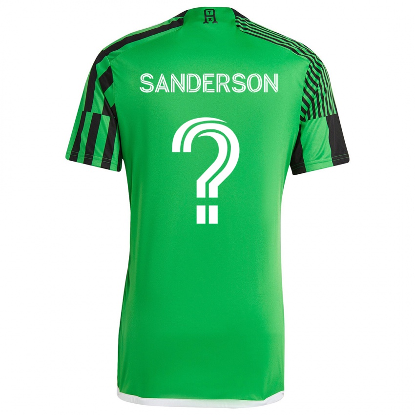 Niño Camiseta Spencer Sanderson #0 Verde Negro 1ª Equipación 2024/25 La Camisa Perú