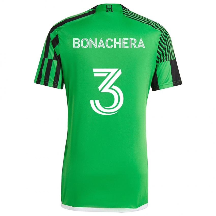 Niño Camiseta Rubén Bonachera #3 Verde Negro 1ª Equipación 2024/25 La Camisa Perú