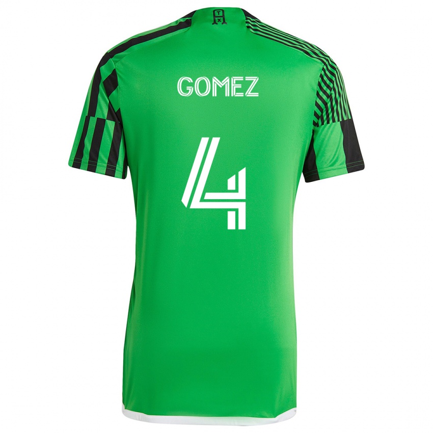 Niño Camiseta Antonio Gomez #4 Verde Negro 1ª Equipación 2024/25 La Camisa Perú