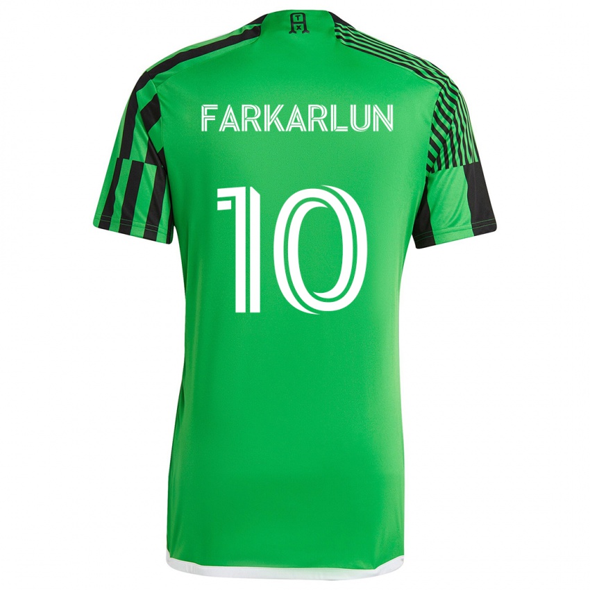 Niño Camiseta Jimmy Farkarlun #10 Verde Negro 1ª Equipación 2024/25 La Camisa Perú