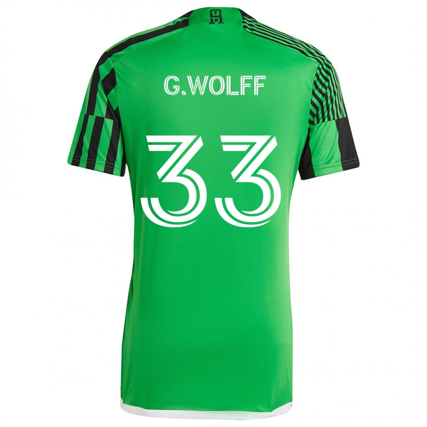 Niño Camiseta Gavin Wolff #33 Verde Negro 1ª Equipación 2024/25 La Camisa Perú