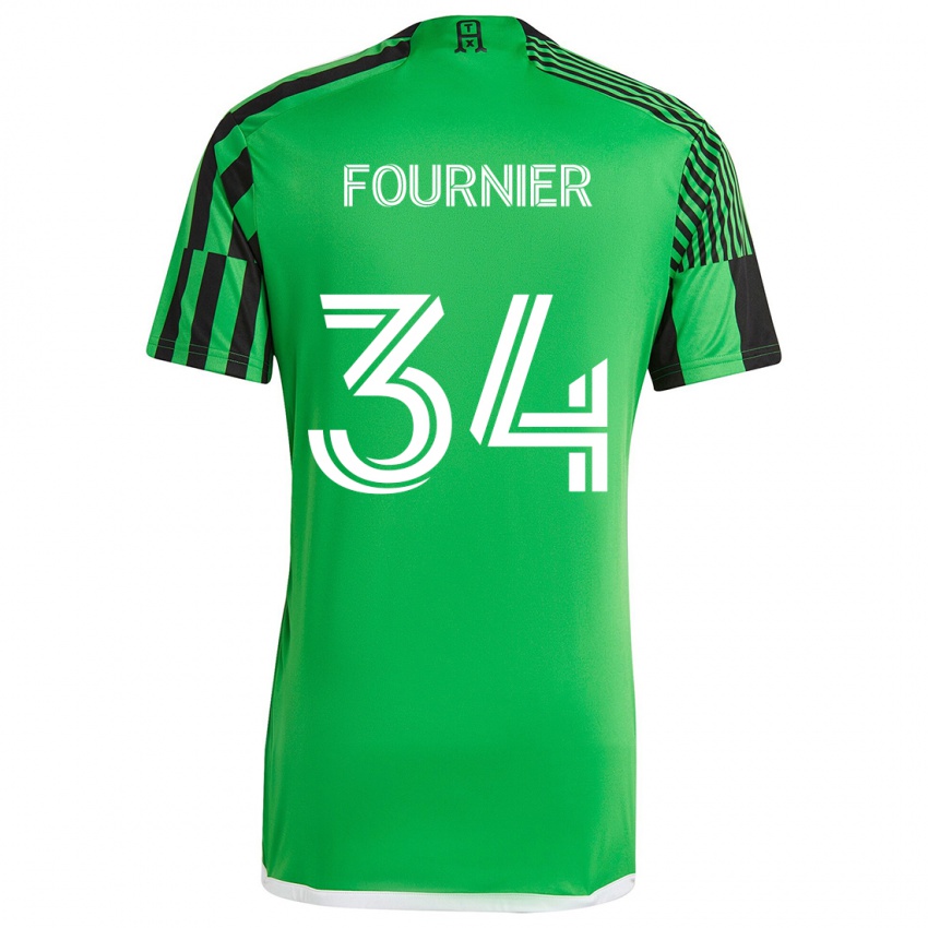 Niño Camiseta Drake Fournier #34 Verde Negro 1ª Equipación 2024/25 La Camisa Perú