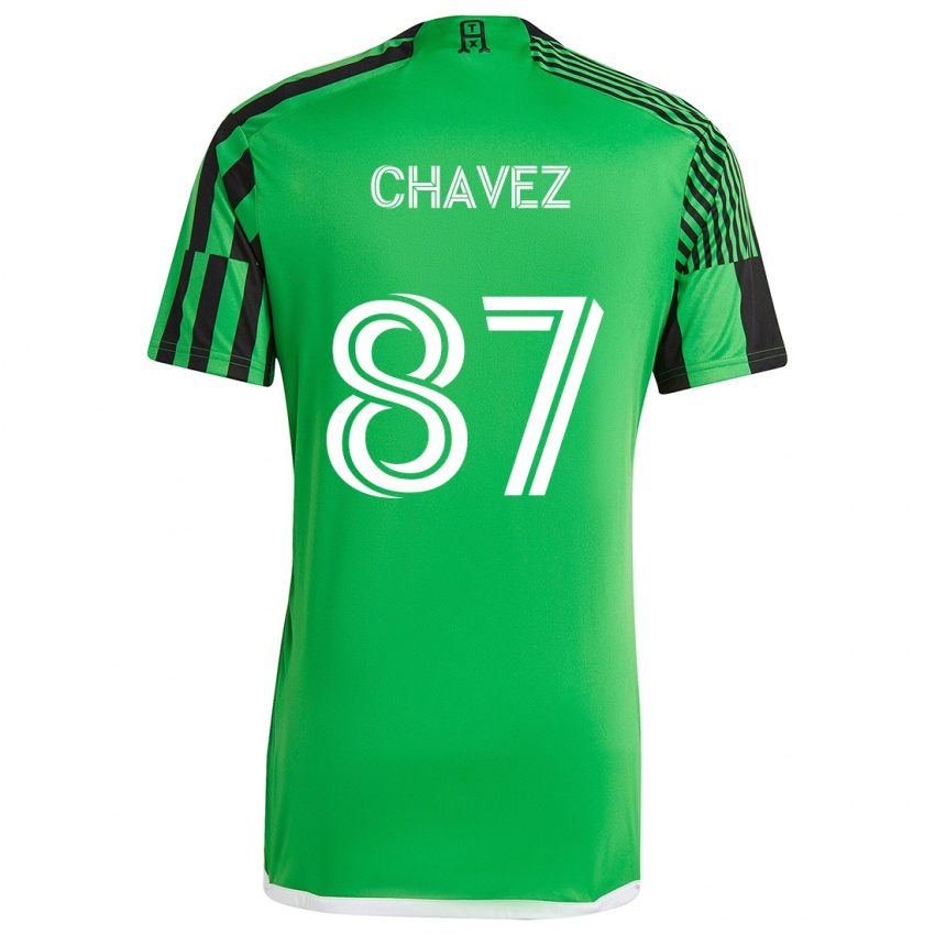 Niño Camiseta Alfonso Ocampo-Chávez #87 Verde Negro 1ª Equipación 2024/25 La Camisa Perú